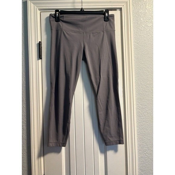 Athleta Elation Leggings Womens Medium Petite Gray High Rise Yoga Workout Pants - Picture 2 of 5